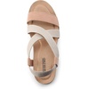 image:imageDREAM PAIRS Womens Comfortable Low Wedge Sandals Open Toe Slip On Strappy Flat Sandals Lightweight Summer ShoesNudeWhite