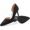 image:imageDREAM PAIRS Womens Dress High Heels Pumps Closed Pointed Toe Stiletto DOrsay Shoes for Wedding PartyBlacksuede