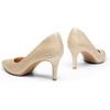 image:imageDREAM PAIRS Womens Dress High Heels Pumps Closed Pointed Toe Stiletto DOrsay Shoes for Wedding PartyGoldglitter