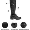 image:imageDREAM PAIRS Womens Knee High Boots Wide Calf Low Heel Riding Boots Fall Tall Boots for WomenBlack Puwidecalf