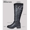 image:imageDREAM PAIRS Womens Knee High Boots Wide Calf Low Heel Riding Boots Fall Tall Boots for WomenBlack Puwidecalf