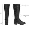 image:imageDREAM PAIRS Womens Knee High Boots Wide Calf Low Heel Riding Boots Fall Tall Boots for WomenBlack Puwidecalf