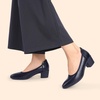 image:imageDREAM PAIRS Womens Low Chunky Block Heel Dress Shoes Closed Round Toe Comfortable Heels Work Wedding Office Pumps ShoesNavy