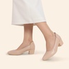 image:imageDREAM PAIRS Womens Low Chunky Block Heel Dress Shoes Closed Round Toe Comfortable Heels Work Wedding Office Pumps ShoesNude