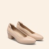 image:imageDREAM PAIRS Womens Low Chunky Block Heel Dress Shoes Closed Round Toe Comfortable Heels Work Wedding Office Pumps ShoesNude