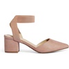 image:imageDREAM PAIRS Womens Nicholes Low Block Heel PumpsBlushSuede