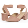 image:imageDREAM PAIRS Womens Nicholes Low Block Heel PumpsBlushSuede