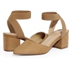 image:imageDREAM PAIRS Womens Nicholes Low Block Heel PumpsCamelSuede