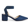 image:imageDREAM PAIRS Womens Nicholes Low Block Heel PumpsNavySuede