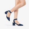 image:imageDREAM PAIRS Womens Nicholes Low Block Heel PumpsNavySuede