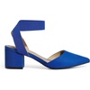 image:imageDREAM PAIRS Womens Nicholes Low Block Heel PumpsRoyalBlueSuede
