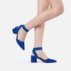image:imageDREAM PAIRS Womens Nicholes Low Block Heel PumpsRoyalBlueSuede
