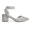 image:imageDREAM PAIRS Womens Nicholes Low Block Heel PumpsSilverGlitter