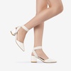 image:imageDREAM PAIRS Womens Nicholes Low Block Heel PumpsWhitePu