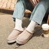 image:imageDREAM PAIRS Womens Platform Slippers Genuine Suede Slipon Warm FuzzyEasy Autumn Winter Fluffy Comfy Furry Shoes for Outdoor IndoorSand