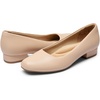 image:imageDREAM PAIRS Womens Pumps Low Chunky Closed Toe Heels for Women Comfortable Casual Slip On Dress Shoes for Wedding Work Office PartyNudepu