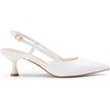 image:imageDREAM PAIRS Womens Slingback Kitten Heels Closed Pointed Toe Low Stiletto Heels Dress Bridal Party Wedding Pumps ShoesWhite
