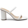 image:imageDREAM PAIRS Womens Square Open Toe Block Heels Two Strap Slip On High Heeled Slides SandalsWhite