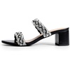 image:imageDREAM PAIRS Womens Two Braided Strap Low Heels For Women Open Toe Block Chunky Heels Sandals Holiday Party Wedding Dress Pumps ShoesBlackrhinestone