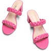 image:imageDREAM PAIRS Womens Two Braided Strap Low Heels For Women Open Toe Block Chunky Heels Sandals Holiday Party Wedding Dress Pumps ShoesHot Pink