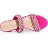 image:imageDREAM PAIRS Womens Two Braided Strap Low Heels For Women Open Toe Block Chunky Heels Sandals Holiday Party Wedding Dress Pumps ShoesHot Pinkrhinestone