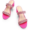 image:imageDREAM PAIRS Womens Two Braided Strap Low Heels For Women Open Toe Block Chunky Heels Sandals Holiday Party Wedding Dress Pumps ShoesHot Pinkrhinestone