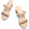 image:imageDREAM PAIRS Womens Two Braided Strap Low Heels For Women Open Toe Block Chunky Heels Sandals Holiday Party Wedding Dress Pumps ShoesNude