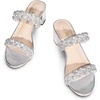 image:imageDREAM PAIRS Womens Two Braided Strap Low Heels For Women Open Toe Block Chunky Heels Sandals Holiday Party Wedding Dress Pumps ShoesSilver