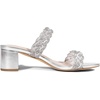 image:imageDREAM PAIRS Womens Two Braided Strap Low Heels For Women Open Toe Block Chunky Heels Sandals Holiday Party Wedding Dress Pumps ShoesSilver