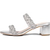 image:imageDREAM PAIRS Womens Two Braided Strap Low Heels For Women Open Toe Block Chunky Heels Sandals Holiday Party Wedding Dress Pumps ShoesSilver