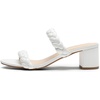 image:imageDREAM PAIRS Womens Two Braided Strap Low Heels For Women Open Toe Block Chunky Heels Sandals Holiday Party Wedding Dress Pumps ShoesWhite