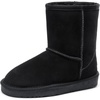 image:imageDREAM PAIRS Girls Boys Boots Kids Faux Fur Lined Winter Snow FuzzyClassic Kids Mid BootBlack