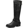 image:imageDREAM PAIRS Womens Knee High Boots Wide Calf Low Heel Riding Boots Fall Tall Boots for WomenBlack Puwidecalf