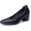 image:imageDREAM PAIRS Womens Low Chunky Block Heel Dress Shoes Closed Round Toe Comfortable Heels Work Wedding Office Pumps ShoesNavy