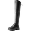 image:imageDREAM PAIRS Womens Platform Over The Knee Boots Lug Sole Round Toe Thigh High Long Chunky Block Heels Fall BootsBlackpuSuede