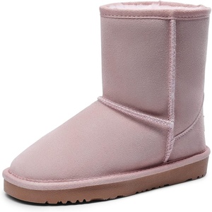 image:imageDREAM PAIRS Girls Boys Boots Kids Faux Fur Lined Winter Snow FuzzyClassic Kids Mid BootPink