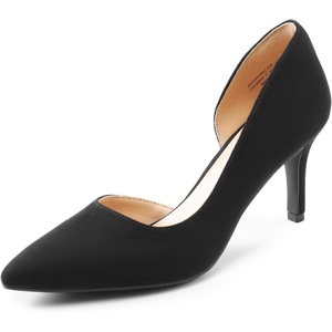 image:imageDREAM PAIRS Womens Dress High Heels Pumps Closed Pointed Toe Stiletto DOrsay Shoes for Wedding PartyBlacksuede