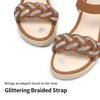 image:imageDREAM PAIRS Girls Espadrille Flatform Platform Wedge Open Toe Summer Sandals for Little Kid Big Kid Casual Vacation or Formal UseBrown