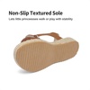 image:imageDREAM PAIRS Girls Espadrille Flatform Platform Wedge Open Toe Summer Sandals for Little Kid Big Kid Casual Vacation or Formal UseBrown