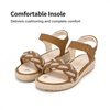 image:imageDREAM PAIRS Girls Espadrille Flatform Platform Wedge Open Toe Summer Sandals for Little Kid Big Kid Casual Vacation or Formal UseBrown