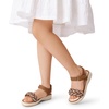 image:imageDREAM PAIRS Girls Espadrille Flatform Platform Wedge Open Toe Summer Sandals for Little Kid Big Kid Casual Vacation or Formal UseBrown