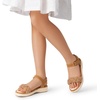 image:imageDREAM PAIRS Girls Espadrille Flatform Platform Wedge Open Toe Summer Sandals for Little Kid Big Kid Casual Vacation or Formal UseCamelsuede