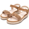image:imageDREAM PAIRS Girls Espadrille Flatform Platform Wedge Open Toe Summer Sandals for Little Kid Big Kid Casual Vacation or Formal UseCamelsuede