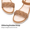 image:imageDREAM PAIRS Girls Espadrille Flatform Platform Wedge Open Toe Summer Sandals for Little Kid Big Kid Casual Vacation or Formal UseCamelsuede