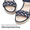 image:imageDREAM PAIRS Girls Espadrille Flatform Platform Wedge Open Toe Summer Sandals for Little Kid Big Kid Casual Vacation or Formal UseNavy