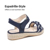 image:imageDREAM PAIRS Girls Espadrille Flatform Platform Wedge Open Toe Summer Sandals for Little Kid Big Kid Casual Vacation or Formal UseNavy
