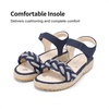image:imageDREAM PAIRS Girls Espadrille Flatform Platform Wedge Open Toe Summer Sandals for Little Kid Big Kid Casual Vacation or Formal UseNavy