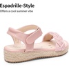 image:imageDREAM PAIRS Girls Espadrille Flatform Platform Wedge Open Toe Summer Sandals for Little Kid Big Kid Casual Vacation or Formal UsePinksuede