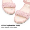 image:imageDREAM PAIRS Girls Espadrille Flatform Platform Wedge Open Toe Summer Sandals for Little Kid Big Kid Casual Vacation or Formal UsePinksuede