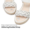 image:imageDREAM PAIRS Girls Espadrille Flatform Platform Wedge Open Toe Summer Sandals for Little Kid Big Kid Casual Vacation or Formal UseWhite